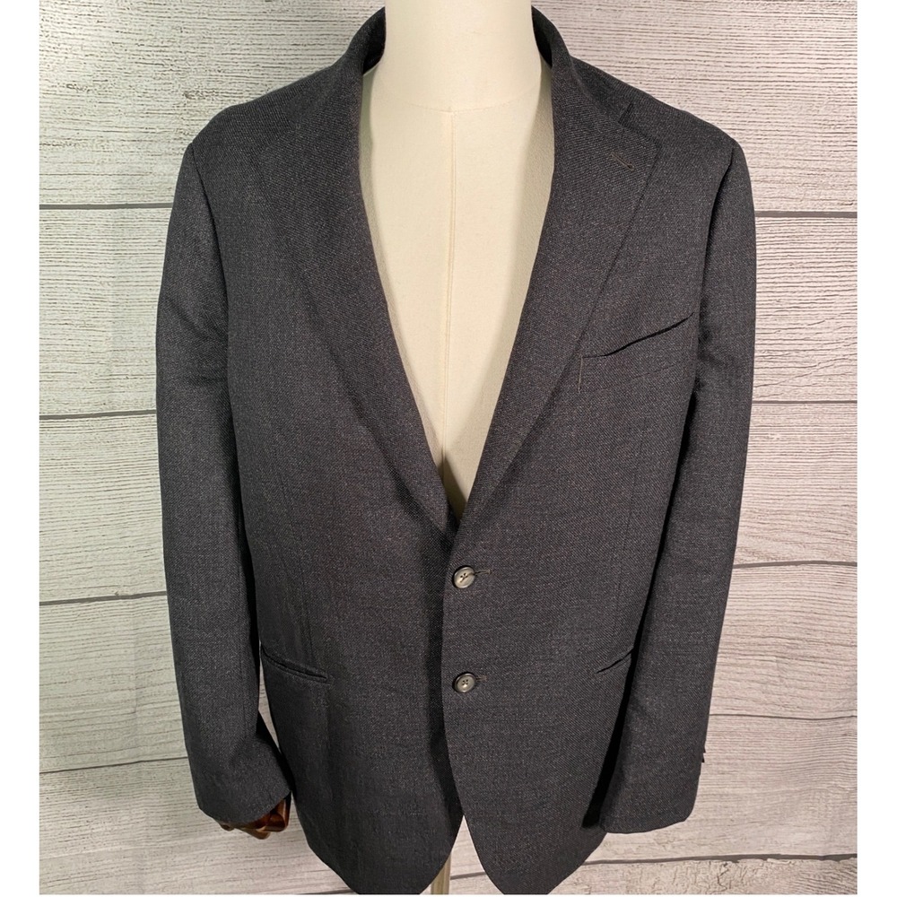 Proper Cloth Blazer Mens 46 Regular Gray Reda 1865 130s Wool Sport Coat Jacket